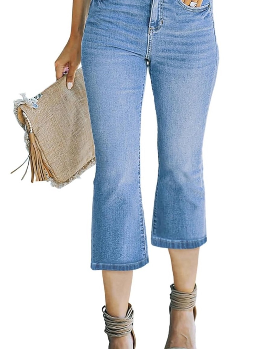Sidefeel capri bell bottom jeans.